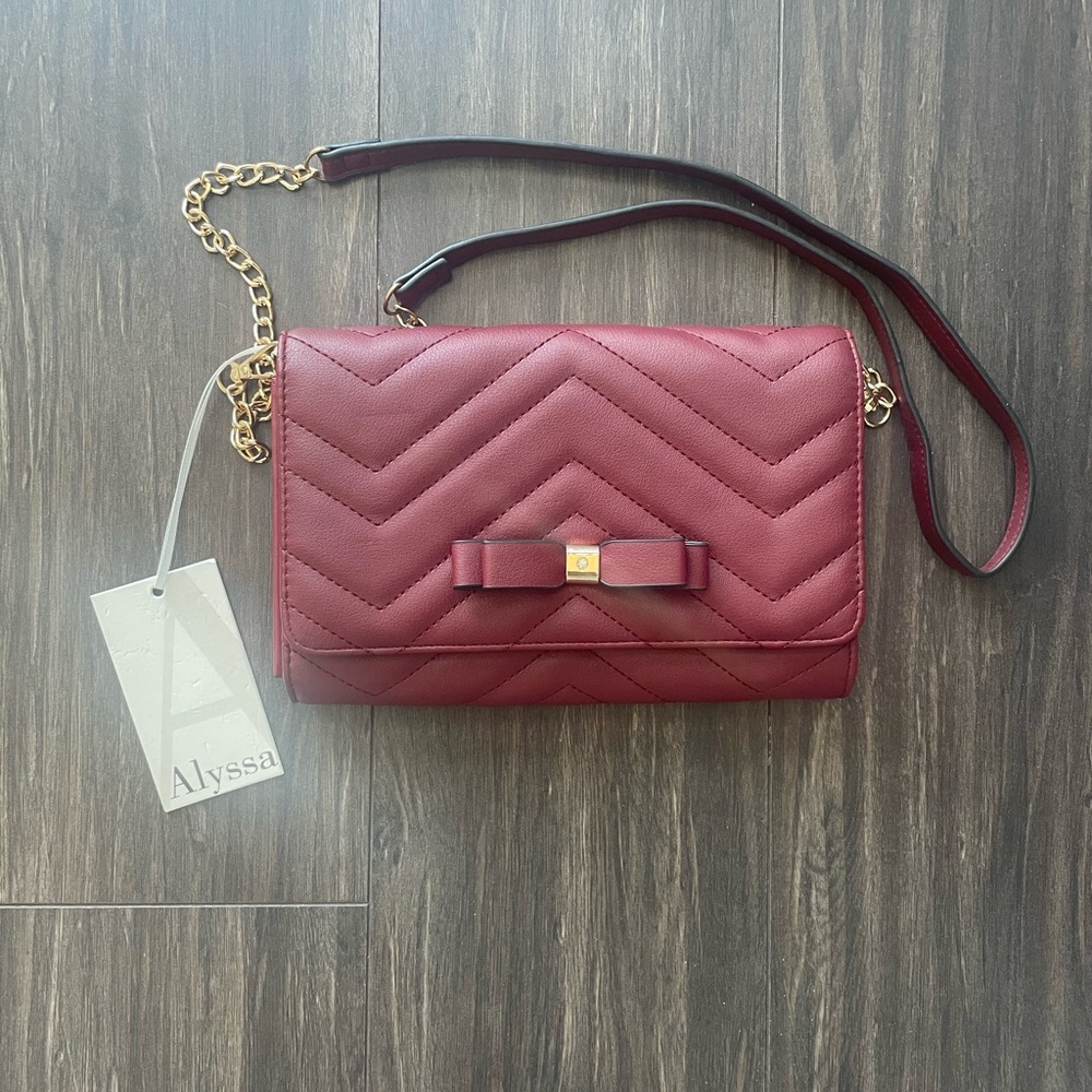Alyssa Burgundy Crossbody Bag